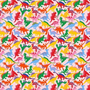 Rainbow Dinosaurs - Pink Medium Scale