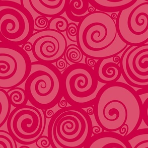 Curls - Whimsical Swirly Swirls Pattern CelebrateVivaMagentaCOY2023  - bb2649 