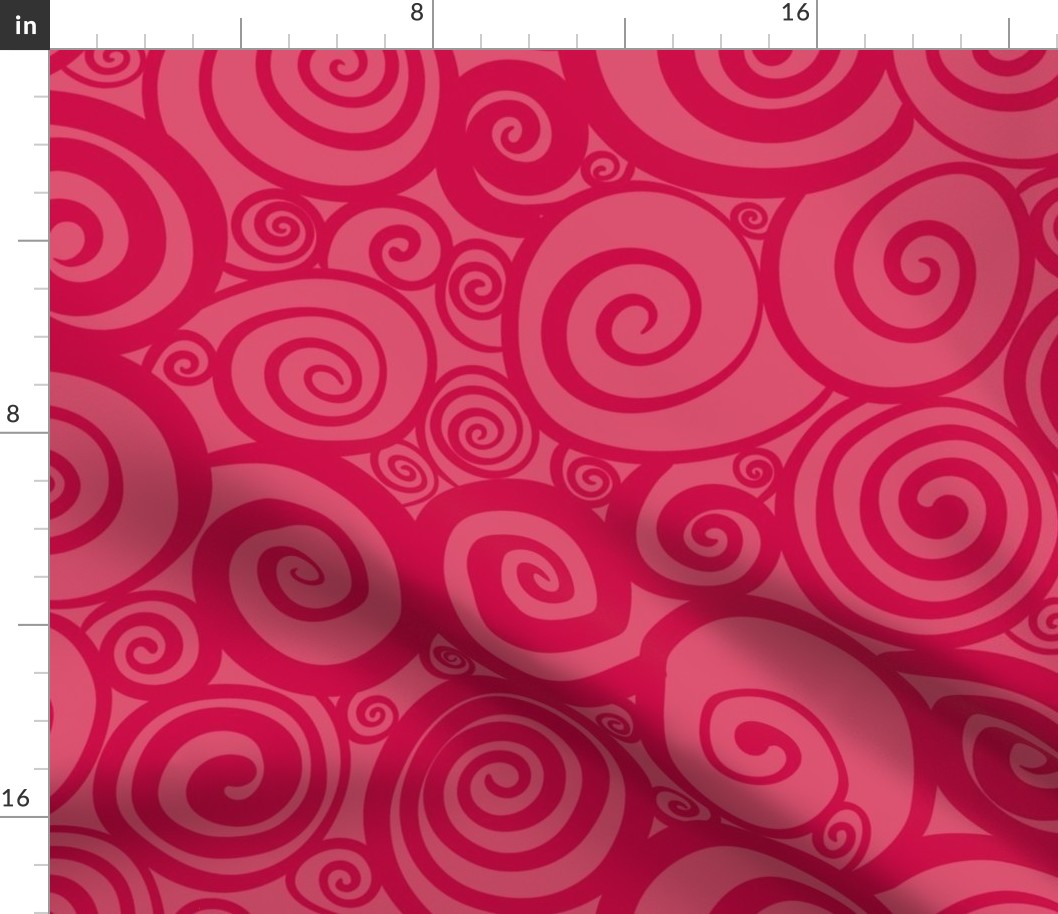 Curls - Whimsical Swirly Swirls Pattern CelebrateVivaMagentaCOY2023  - bb2649 