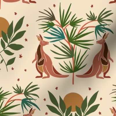 Kangaroos - Boho Australian Nature - Small Size 