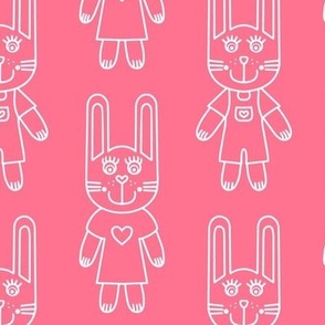 Lina-_-Linus-Bunny---Dichromatic---Outlines---S---wallpaper---soft-retro-pink-white---SMALL---900