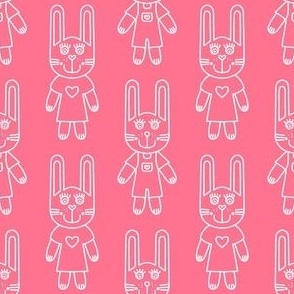 Lina-_-Linus-Bunny---Dichromatic---Outlines---XS---wallpaper---soft-retro-pink-white---TINY---450