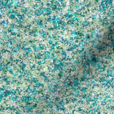 Atomic Ice Flow -- Aqua Blue Midcentury Magazine-Look Vintage Christmas Glitter -- ZineGlitter ind011 -- Solid Faux Glitter -- Simulated Glitter Look -- Christmas Vintage Aqua Blue Sparkles Print -- 60.42in x 25.00in repeat -- 150dpi (Full Scale)