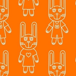 Lina-_-Linus-Bunny---Dichromatic---Outlines---S---wallpaper---retro-orange-white---SMALL---900