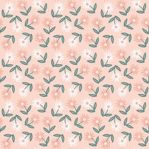 Tossed Daisies - Soft Pink - Standard 6x6 Inch