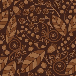 Abstract Earth Tone Autumn Brown - 