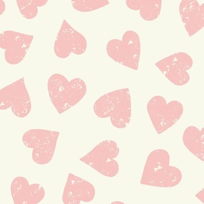 Hearts Pink Cream Large