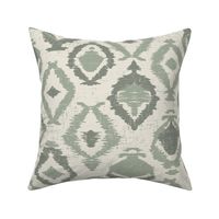 textured abstract diamond ikat // sage green