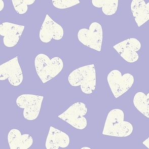 Hearts Cream Lilac Large