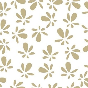 Gold Flower Splash Pattern