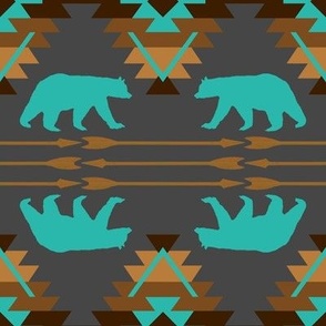 Tribal Bear (turquoise)