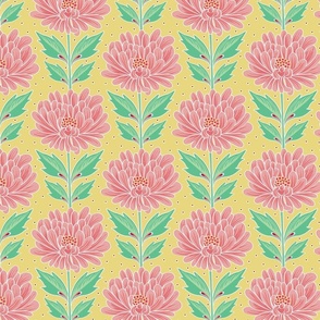 Quirky Novelty Large Retro Floral - pink.