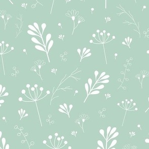 Paisley Flower in Mint Green