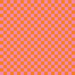 Old Skool Check Sm | Orange + Hot Pink