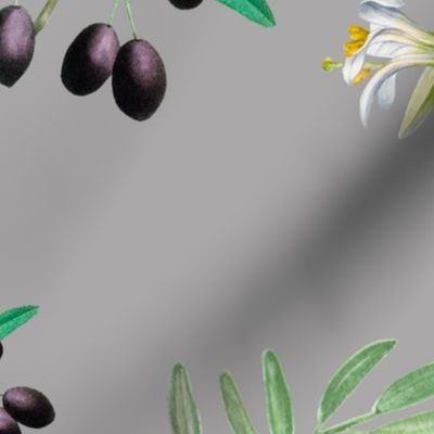 Olives,flowers,Tuscany,Italy,Mediterranean art