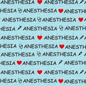 Heart Anesthesia Turquise Background