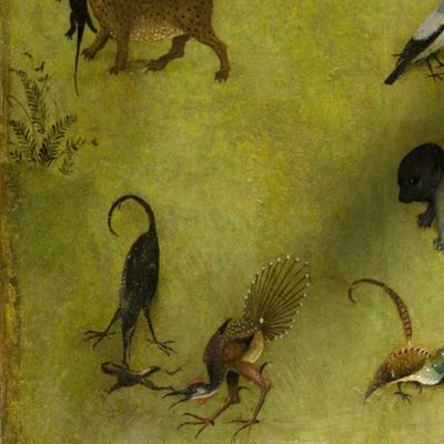 The Garden of Earthly Delights by Hieronymus Bosch - Left Panel