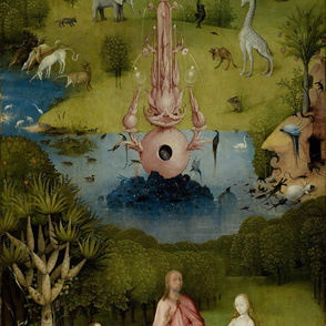 The Garden of Earthly Delights by Hieronymus Bosch - Left Panel