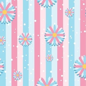 Retro Gift Wrap Flowers