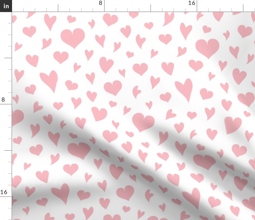 Love Hearts Pattern - Inverse Pretty Pink