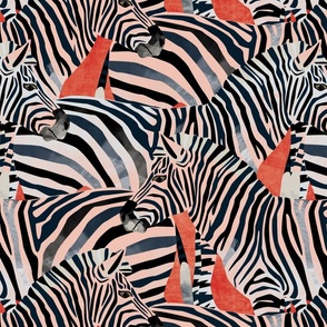 Dopamine Zebras black and white on red