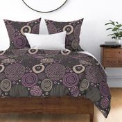 Circle Marks Tribal Pattern In Pink And Purple