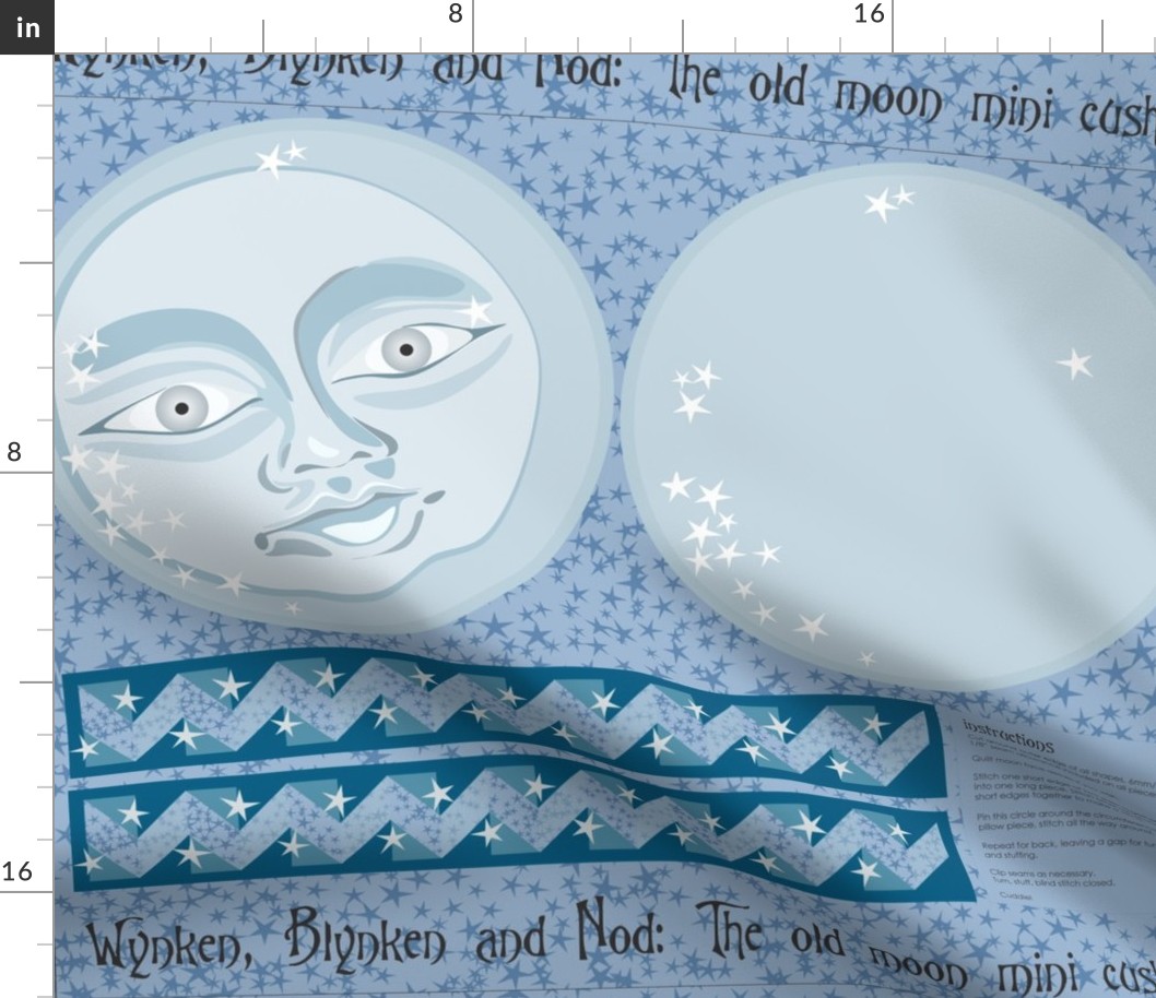 The old moon mini-cushion