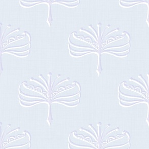 Simply Vintage Bloom in Cool Sky Blue and Lilac - Large