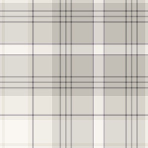 Neutral Beige and Taupe Plaid - Large Scale for Wallpaper & Home Decor