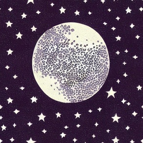 Space Print With Stars  01