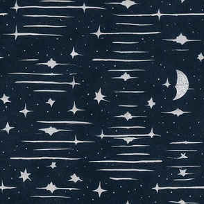 Space Print With Stars  10