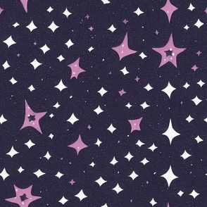Space Print With Stars  11