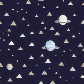 Space Print With Stars  03