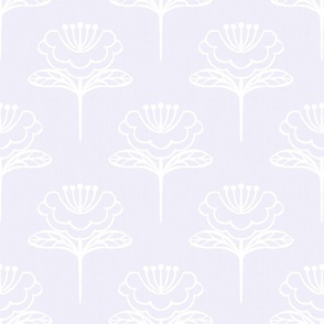 Simply Little Bloom in White on Lilac
