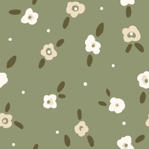 Meadow Flowers - Sage Green