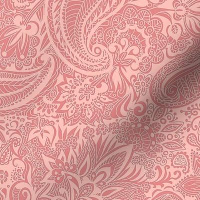 Paisley pretty coral pink