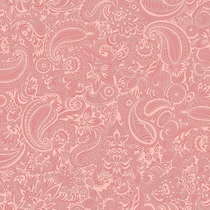 Paisley pretty coral pink
