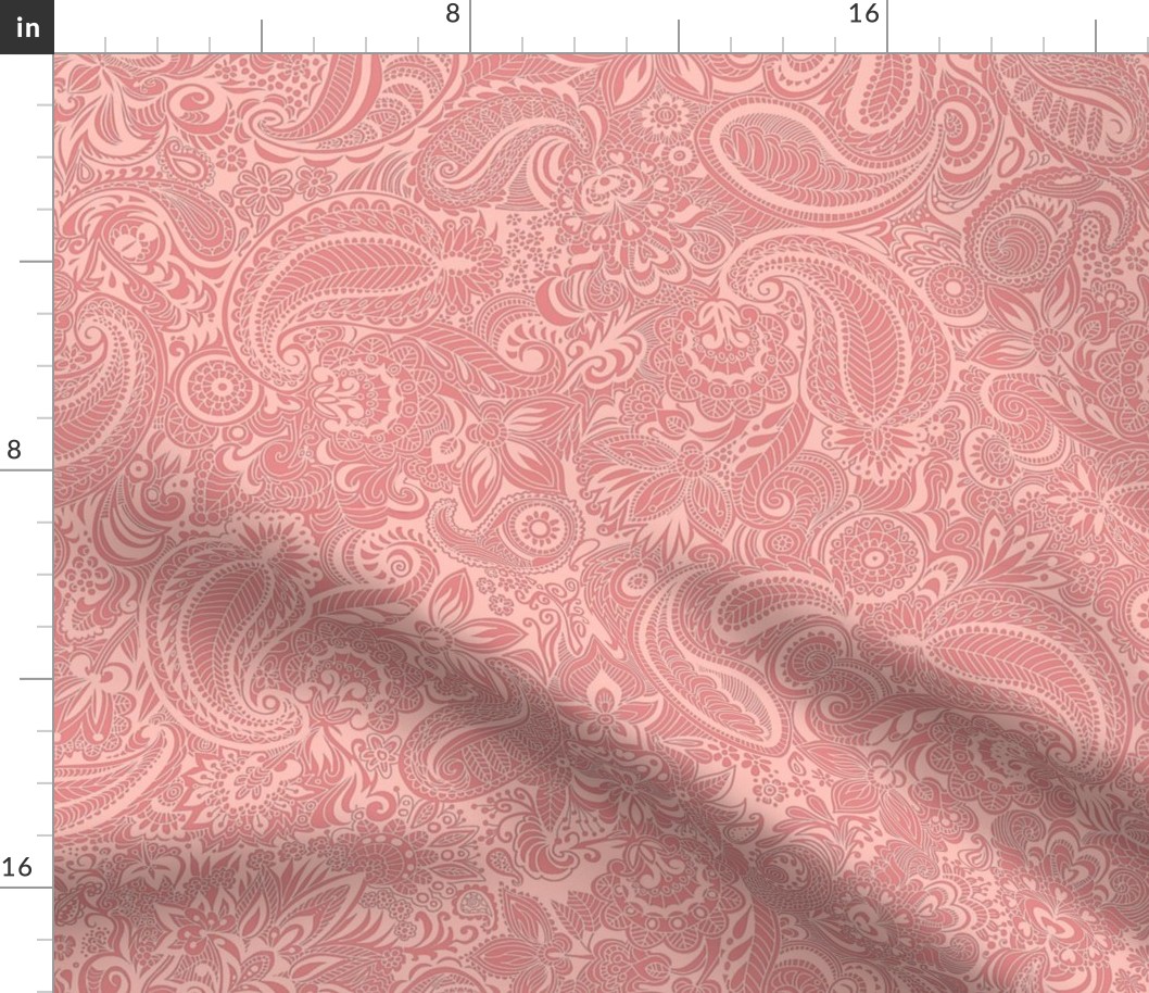 Paisley pretty coral pink