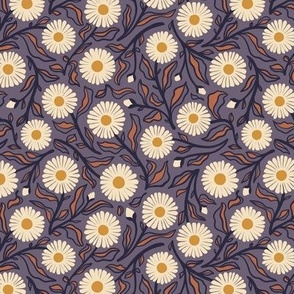 Scattered Daisies // Small // Purple 