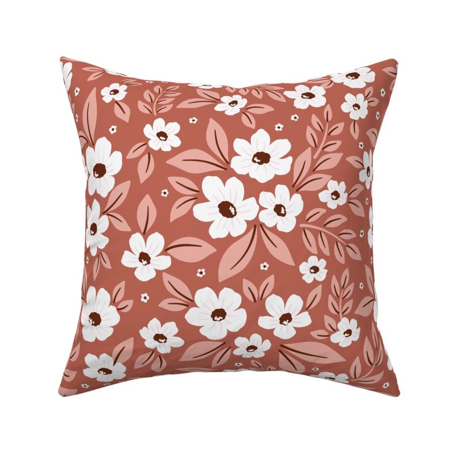 Parker - Pale Red Floral Print