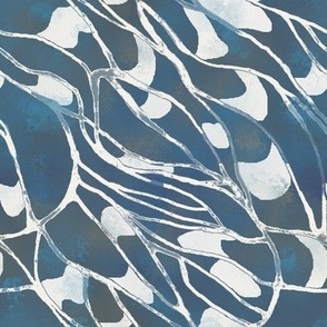 Abstract Blue Butterfly Wing Pattern Large Scale