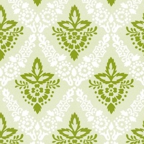 1865 "Chesterfield" Floral Damask Design - in Titanite Green - Coordinate