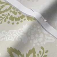 1865 "Chesterfield" Floral Damask Design - in Sage Green - Coordinate