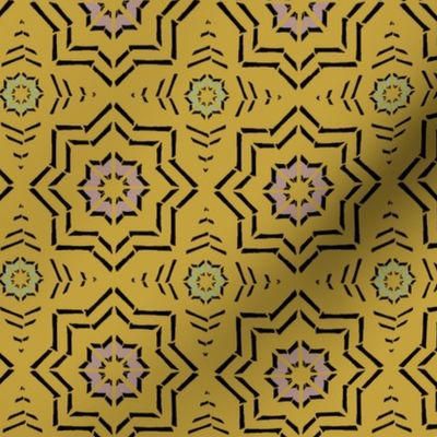 Moroccan Block Print (Mustard)