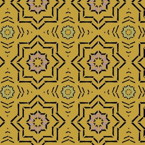 Moroccan Block Print (Mustard)