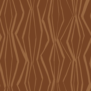 Zigzag - Ochre on Sienna (Large Scale)