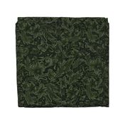 Forest Green acanthus carved leather