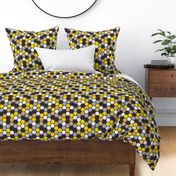 Honeycomb Hexagon Geometric Hexagons - Patchwork or Quilt - Multi Coloured -  medium