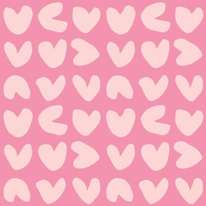 Heart maze - light pink and pink // medium scale