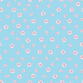 Pink Rose Blossom Chintzy Floral